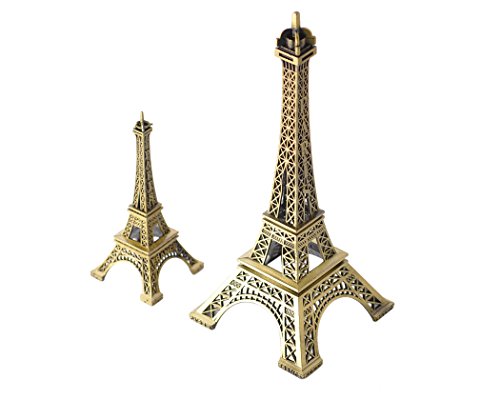 Eiffelturm Metallic Modell Replica Statue Figur Mittelpunkt für Schreibtisch Platz Home Office Dekoration Geschenk, metall, 15 cm - 6
