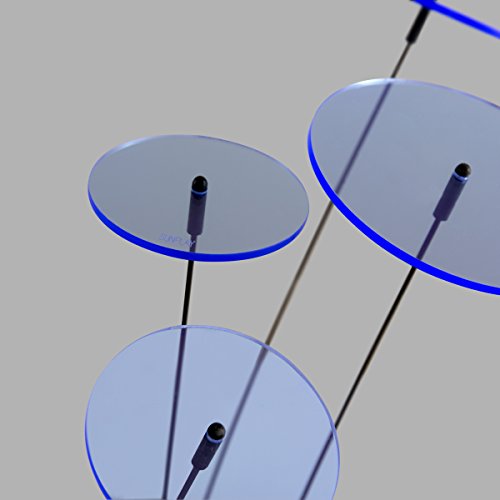 SUNPLAY „Sonnenfänger-Scheiben“ in BLAU, 10 Stück im Set, 5 Stück à 7 cm und 5 Stück à 10 cm Durchmesser + 35 cm Schwingstäbe - 3