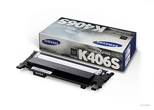 Samsung CLT-K406S/ELS Original Toner (Kompatibel mit: CLP-360/CLP-365 CLX-3300/CLX-3305/ C410W C460W C460FW) schwarz