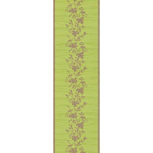 Stilvoller OUTDOOR – Tischläufer “ AMAZING “ in lindgrün / grün / coffee – Größe 40×150 – der perfekte Tischläufer für drinnen und draußen – geeignet für Haus, Terrasse, Balkon und Garten – ABWASCHBAR – WIND- und WETTERFEST – UV-BESTÄNDIG – RUTSCHFEST – geprüft nach Öko – Tex Standard 100 – MADE in GERMANY – auch in weiteren Farben erhältlich – aus dem KAMACA-SHOP - 2