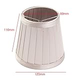 KING DO WAY Lampenschirm Leuchtschirm Lampe Schirm für Tischleuchte Nachttisch Tischlampe Hell grau - 5