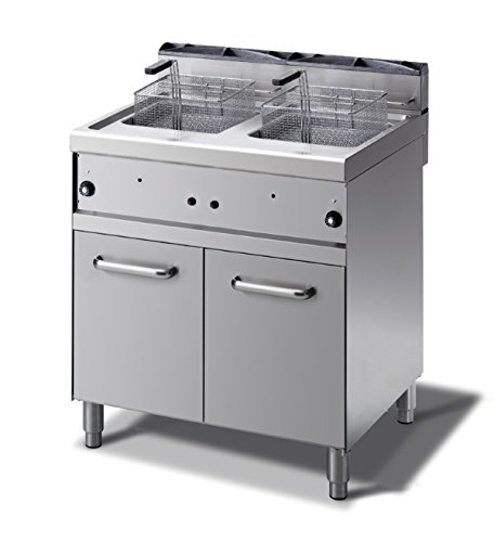 Preisvergleich Produktbild Gas-Friteuse 800x700x900mm, Unterbau mit 2 Türen