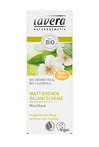 lavera Mattierende Balancecreme Anti Shine ∙ Reduziert Glanzbildung ∙ Verfeinert das Hautbild ∙ Ausgleichende Tagespflege ∙ vegan ✔ Bio Pflanzenwirkstoffe ✔ Naturkosmetik ✔ Natural & innovative ✔ Gesichtspflege 1er Pack (1 x 50 ml) - 2