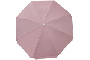 Parasol pour plage et piscine en nylon orientable solaire UV 8 baleines housse avec poignée 180 cm. Fuchsia