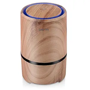 WSTA Air Purifier with True Hepa Filter,Portable Odor Allergies Eliminator for Home,Smokers,Smoke,Dust,Mold,Pets,Desktop Air Cleaner Ionizer with Night Light