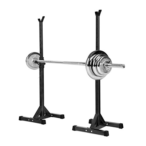 FEMOR kniebeugen Hantelablage Hantelständer Set für Langhantel, zum Bankdrücken,höhenverstellbar, rutschfest - 6