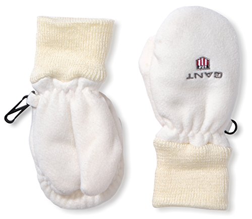 Gant Unisex baby 793075 Baby Fleece Mittens Gloves, Off-White (Cream), 6-18 Months (Manufacturer Size: 6-18 Months)