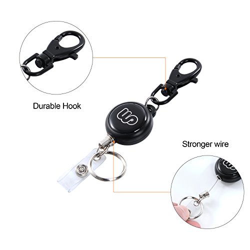 Retr ctil carrete Wisdompro 2 Pack de Heavy Duty auto-retracting cremallera carretes con mosquet n giratorio clip y clave Anillo para tarjetas de identidad tarjetas identificativas y llavero reviews Retr ctil carrete Wisdompro 2 Pack de Heavy Duty auto-retracting cremallera carretes con mosquet n giratorio clip y clave Anillo para tarjetas de identidad tarjetas identificativas y llavero