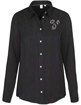 SEIDENSTICKER Damen Bluse Schwarze Rose Langarm Bügelleicht Uni / Uniähnlich Fashion-Bluse