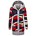Produktbild Hanomes Damen pullover, Frauen Casual Fashion Print Winter Warme Parka Outwear Mantel Obermantel Mantel