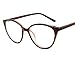 Produktbild REALIKE Unisex Brille Elegant Flacher Spiegel Runder Rahmen Brillengestell Brille Anti-Blaulichtbrille, Leopardenmuster-Brillengestell Aus, (Farbe : Mehrfache)