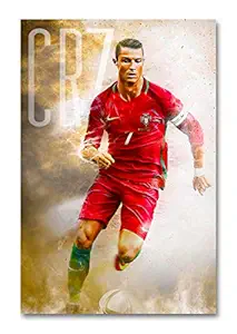 Tamatina Wall Posters | Portugal | Cristiano Ronaldo | Football | Sports Posters | Boys Room | Hostels | Laminated | Tearproof |Size-45X30 cms.a1745