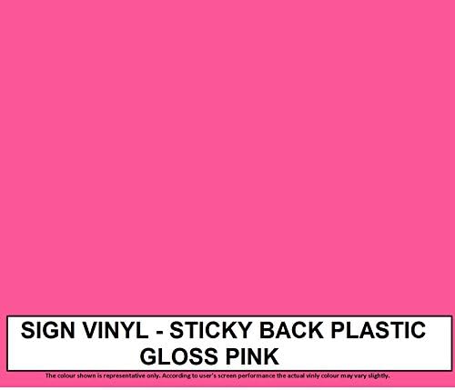5 Metre x 610MM Roll of GLOSS PINK Sticky Back Plastic Self Adhesive Vinyl Sign Making Quality. This product is available in 33 colours GLOSS or MATT finish. Like Fablon. Suit Wall Art