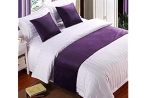 Zhiyuan Velvet Bed Runner Decorative Bed End Scarf 50 x 210 cm Medium Purple