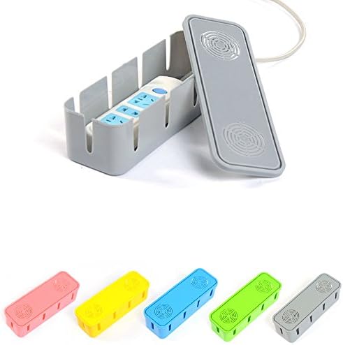 Cable Storage Box, Honana Cable Tidy Power Strips Box Cable Wire Storage Box Cable Holder Wire Storage Box Cable Management Box for Desk,TV, PC, Home and Office Pink