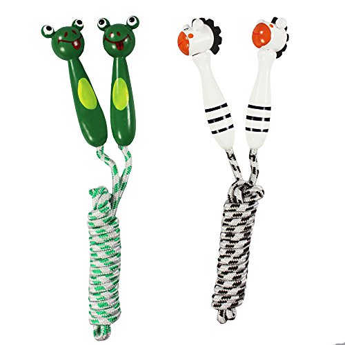 COM-FOUR® 2er Set Kinder Springseil Sprungseil 2,00 Meter