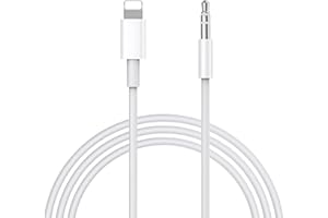 Omivine Aux Cable for Car, iPhone 3.5mm Aux Cable, Headphones Aux Cord for Car/Headphone/Home Stereo/Speaker, Compatible with iPad/iPod/iPhone 11/12/13/14/Pro/Xs/XR/X/8/7 - White
