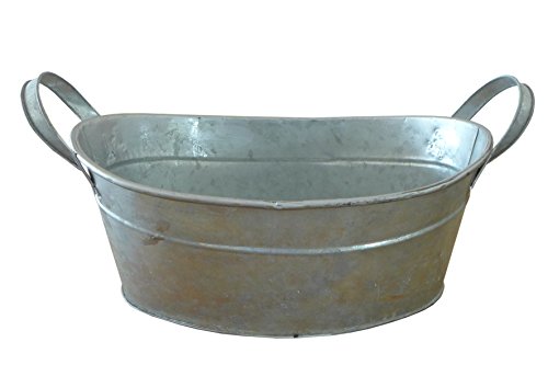 Zinkwanne Trog Wanne Pflanzwanne Blumenkübel 39x21,5x17 cm