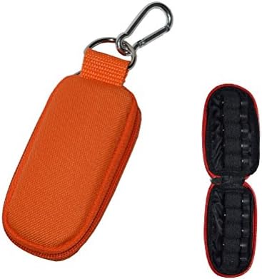 Hengker Soft Carrier bag Keychain Essential Oil Carrying Case Holds 10 Bottles 2ml&amp;3ml for Travel,Home (Orange)