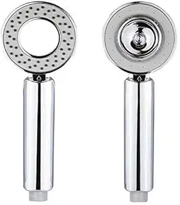 FEELING MALL Double-Sided High-Pressure Shower Head (Silver, Standard Size)