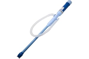 Electric Oil Pump, TOTMOX Electric Siphon Oil Water Petrol Liquid Transfer Pump Pipe, Handheld Water Pump with 24”L Discharge Tube 15” Suction Tube