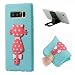 Produktbild KingSang Samsung Galaxy Note 8 Hülle, Silikon Tasche Rose Fuchs Tupfen Rückschale Pink Fox Polka Dot Design Ultra Dünn Schutzhülle für Samsung Galaxy Note 8 Soft Case TPU Cover - Blau