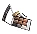 LyDia 9 Colours Diamond Smoky Shimmer EyeShadow Palette Makeup Kit Black/White Highlight/Brown/Silver/Gold 8846-08