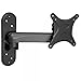 Produktbild Wandhalterung Halter für TV Fernseher oder PC Monitor Bildschirm verstellbar neigbar schwenkbar für Universal alle Marken wie z.B. Samsung LG Sony Philips Sharp Grundig 17 - 27 Zoll geeignet für Vesa 75x75 100x100