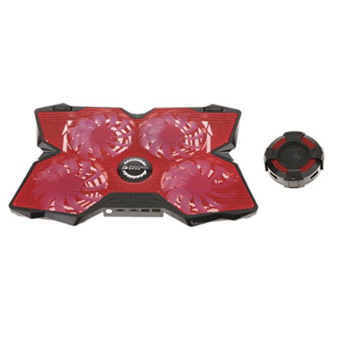 Segolike 4 Fans LED USB Adjustable Stand Pad Cooler + Gaming USB HUB for Laptop Notebook 10