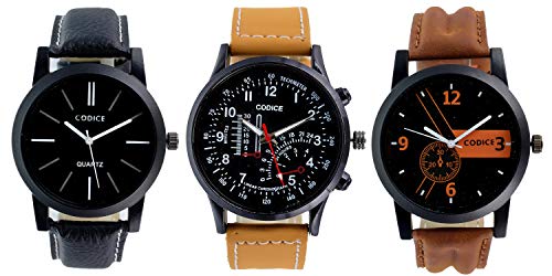 Codice Analogue Black Dial Mens Combo Of 3 Watch -Watchesformen-0105Crmtr RS.299 (88.00% Off) - Amazon