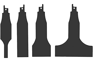 Lwuey Elektroschaber Klingen, Metallentrosten Spatel Meißel Säbelsäge Schaber Messer Schwere Säbel Legierter Stahl Fliesenreinigungs Elektrowerkzeug Ersatz Klingen für Wandreinigung Betonböden 4PCS