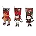 Produktbild MKHDD Weihnachtsstrumpf Geschenktüte Weihnachtsmann Schneemann Elch Bär Socken Süßigkeiten Tasche Baum Hängende Ornamente, 3Er Set