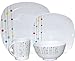 Produktbild Melamingeschirr ( DESIGN, FARBE & ANZAHL DER PERSONEN 1 - 2 - 4 - 6 WÄHLBAR ) Tafelgeschirr Geschirr-Set Camping Outdoor Garten Campinggeschirr Tafelservice Picknick (Design Color Point, Anzahl 4 Pers / 16-teilig)