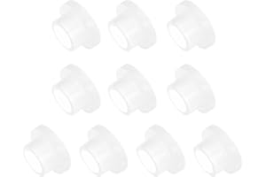 Kozelo 10pcs Nylon Flanged Sleeve Bearings [6.1mm Bore x 8.1mm OD x 6mm Length] Nylon Plastic Bushings for Shaft, White