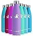 Produktbild KollyKolla Vakuum Isolierte Edelstahl Trinkflasche, 650ml BPA Frei Wasserflasche Auslaufsicher, Thermosflasche für Kinder, Schule, Mädchen, Sport, Outdoor, Fahrrad, Büro, Fitness (Voll Helllila)