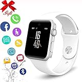 WADEO Bluetooth Smartwatch Smart Armbanduhr Kompatibel mit Android/IOS Fitness Tracker Armband Sportuhr mit Alarm/Schlaf Analyse/GPS Route Tracking Wasserdicht Fitness Intelligente Smart Uhr Telefon