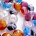 Produktbild 50 Stück gemischt Lampwork Glas flach rund Perlen – 12 mm – A3905