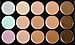 Kfnire 15 Colors Pro Contour Face Cream Makeup Cosmetic Concealer Palette+ Curve Foundation Brush