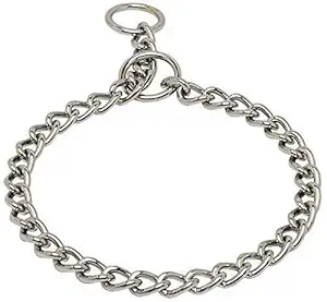 RvPaws Chrome Plated Choke Dog Collar/Choke Chain Training Chock Large Chain 10 No. - Length 63 cm.