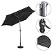 Produktbild GJR-Zheyangpeng 3M Garden Steel Parasol Metal Crank Patio Sonnenschirm für den Außenbereich (Schwarz)