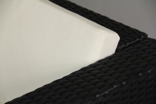 (6034) POLY RATTAN Lounge Schwarz Gartenset Sofa Garnitur Polyrattan Gartenmöbel