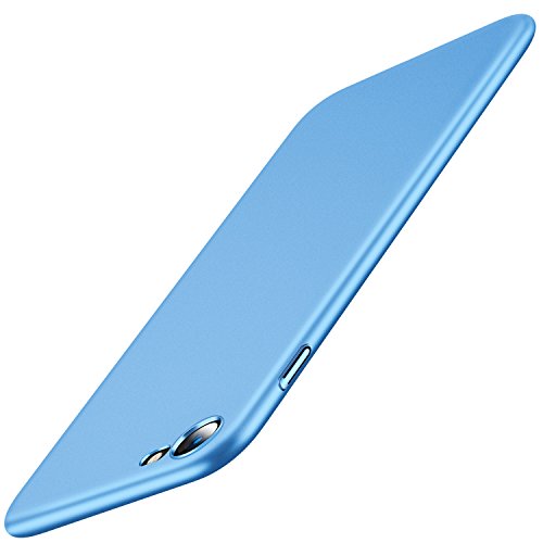 iPhone 7 Case, iPhone 8 Case, TORRAS Ultra-Thin Case with [Tempered Glass Screen Protector], Simple Stylish Fully Protective Matt Cover for Apple iPhone 7 (2016) / iPhone 8 (2017) - Light Blue.