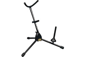 HAMILTONBUHL Hamilton Alto/Tenor sax Stand, Black, includes Flute/Clarinet peg