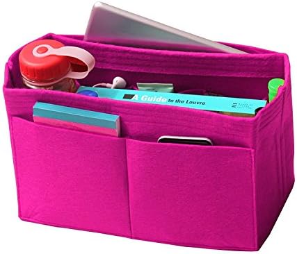 Felt Tote Organizer, Bag in Bag, Purse Insert, Cosmetic Makeup Diaper Handbag