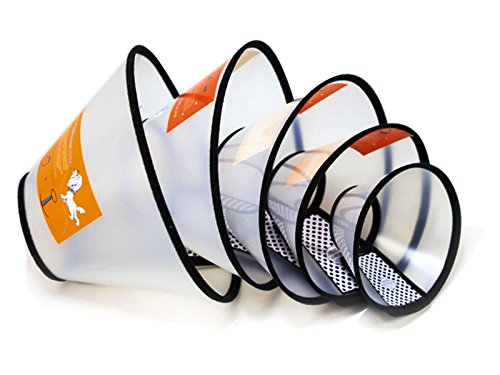 Elizabeth-Cats-Dogs-Protective-Recovery-Cone-E-Collar-with-Soft-Edge-and-Plastic-Snap-Closure-Used-for-Wound-Healing-Anti-Biting-Anti-Scratch
