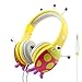 Price comparison product image Kids Headphones, VCOM Over Ear Stereo Children Safe Music Gaming Headsets Adjustable Boys Girls Ladybird Headphones with 3.5 Mm Audio Cable for iPad iPhone Smartphones Tablet PC Kindle - Pink/Yellow