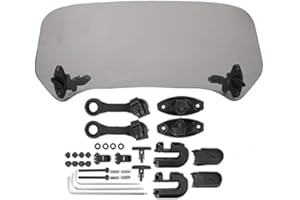 AYNEFY Uniwersalne Rozszerzenie Przedniej Szyby Motocykla, 28 Cm Deflektor Spojlera Zmodyfikowana Przednia Szyba, Dodaj Deflektor Wiatru Zmodyfikowana Przednia Szyba(Wędzone małe)