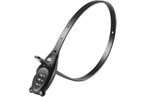 kinoco 3-Digit Combination Cable Lock, Adjustable Zip Tie Style, for Bike Rack, Motorcycle Helmet Sports Equipment and Cabinets, Black