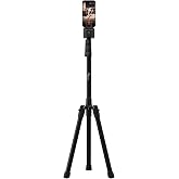 Pivo 63"/160cm Extendable Cell Phone & Camera Tripod with Sturdy, Lightweight, Portable, Foldable Stand for Video Recording w