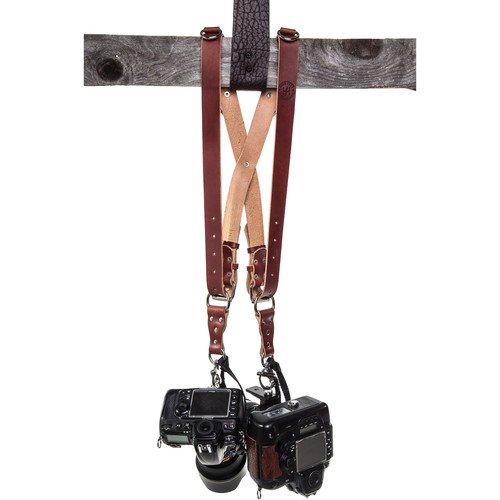 HoldFast Gear Money Maker Two-Camera Harness (Water Buffalo, Burgundy, Medium Size)